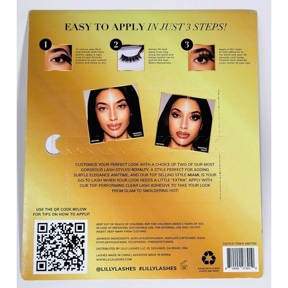 Elegant By Day Smoldering By Night The Best Of Lilly Lashes Lash & Adhesive Set - Picture 2 of 3